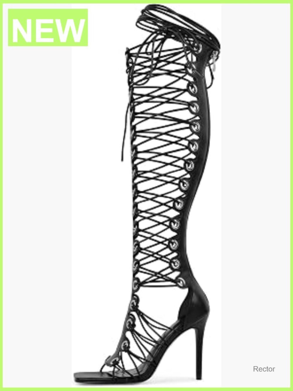Gladiator High Heel Lace Up Open Toe Sandals Women Summer Strappy Heels 3.9"